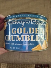 Kathryn Beich Golden Crumbles Candy Can Vintage