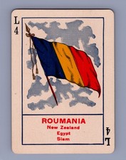 1896 Cincinnati Game of Flags Roumania Flag Card #L4 Romania