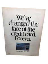 1990 AT&T Credit Card Print Ad Vintage Universal Visa Advertising Finance