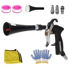 Aluminium Car Cleaning Gun with Tapered Nozzle, Air Blower for Car Detailing,...