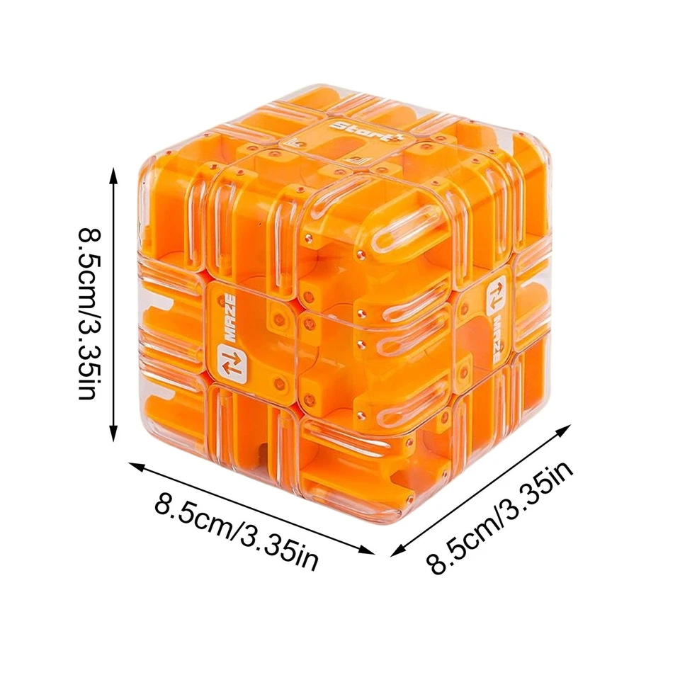 3D Spinning Marble Maze Cube Puzzle, Brain Learning And Educational Toys - Image 4 of 4