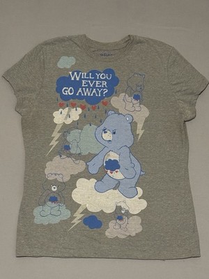 Vintage Care Bears  Will You Ever Go Away?  T-Shirt Size XL Tee Y2K Grumpy Bear