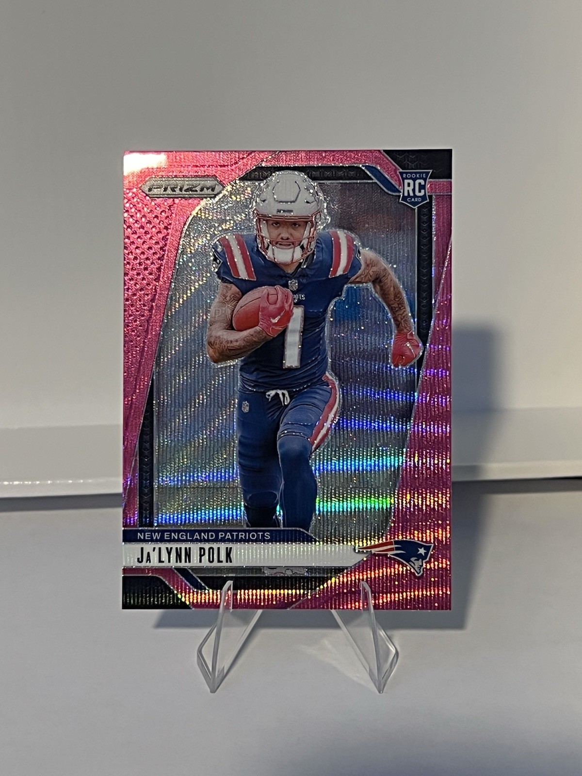 2024 Panini Prizm - Rookies Pink Wave Prizm #339 Ja'Lynn Polk (RC)