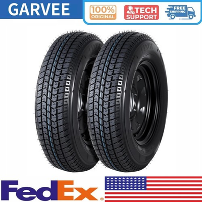 #ad 2 Pack Trailer Tire On Rim ST175 80D13 Trailer Tires and Wheels 5 Lug on 4.5 in $132.99