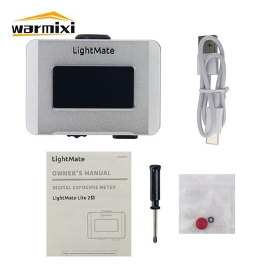 Metal Silvery LightMate Film Camera Light Meter 30Â° FOV Digital Exposure Meter