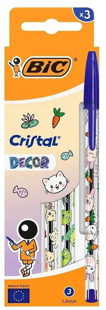 3086124141932 cristal Kawaii 1 niebieski 3szt BIC BIC 4190₽
