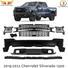 Front Bumper Paintable & Grille Kit For 2019-2022 Chevrolet Silverado 1500