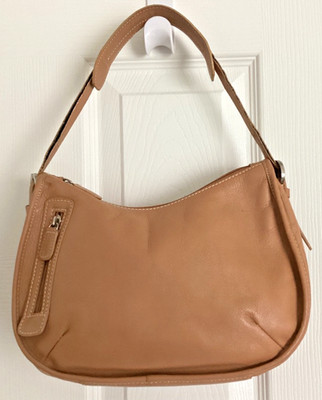 Wilson's Leather Pelle Studio Tan Leather Shoulder Bag Purse