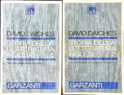 STORIA DELLA LETTERATURA INGLESE 2 VV. DAICHES DAVID GARZANTI 1985 BROSSURA