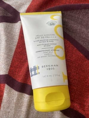 Beekman 1802 Hello Sunshine SPF 50 Sunscreen 5 oz Sealed, Exp 04/26