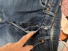 Levi's 501 Straight Leg Jeans Medium Wash Mens 33x34 Distressed Button Fly Denim — photo 10