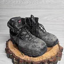 Red Wing Shoes Mens ASTM F 2413-05 MT/75 Black Steel Toe Waterproof Boot Size 10