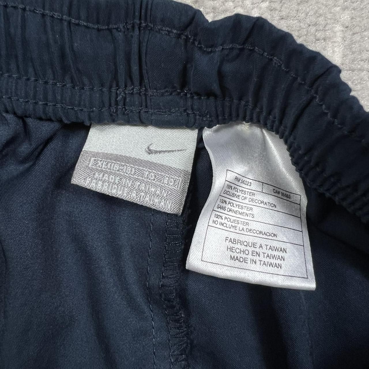 Vintage Y2K Navy Nike Track Pants Large Mens* Nylon Baggy Wide Leg image 5