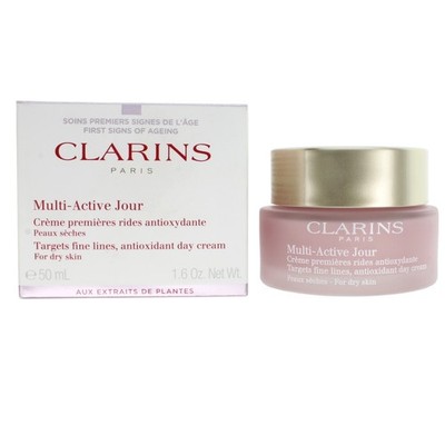 Clarins Multi Active Face Cream Jour Day Antioxidant 50ml Moisturiser Dry Skin