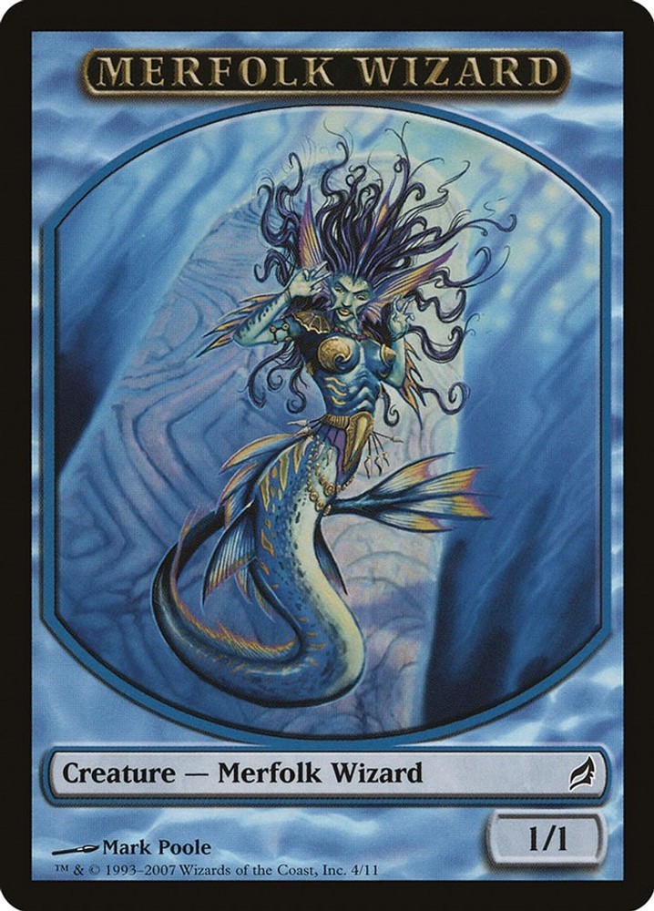 Magic Merfolk Wizard Token [LRW - 4 ]Merfolk Wizard Token LRW NM