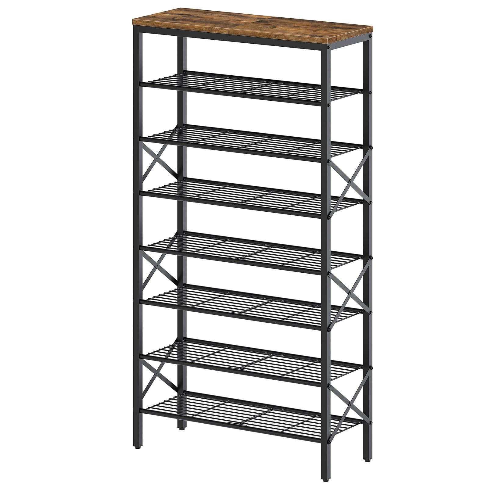8 Tier Shoe Rack, Shoe Storage Organizer, Large Capacity Shoe Shelf Holds 32 ...