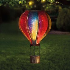 Solar Garden LED Decoration Large Hot Air Balloon Light 80cm Outdoor Lighting