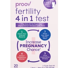 Proov Fertility 4-in-1 Test Kit 20 Count 1 Pack New Exp 01/2026