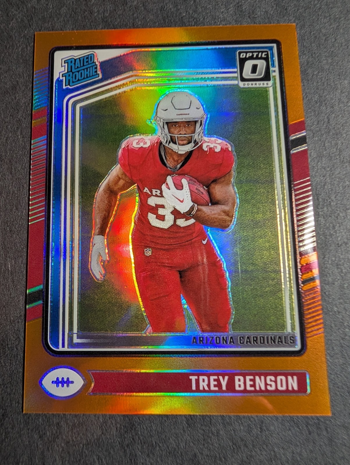 2024 Panini Donruss Optic - Rated Rookie Trey Benson #293 Orange Prizm /249 (RC)