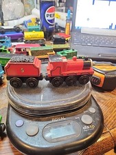 wooden thomas the train James The Red Engine W/tender