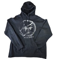 Port  Company Anime Graphic Hoodie Pullover Sweatshirt Black XL