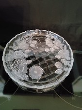 Vintage Soga Glass Napoli Snow Flower Platter Discontinued Item