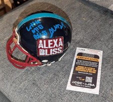ALEXA BLISS SIGNED WWE ALEXA BLISS LITTLE MISS BLISS MINI HELMET WITH JSA COA