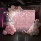 Instahibit 10x7FT Shimmer Wall Backdrop Stand 72 Pcs Pink Panels Wedding Party — photo 2