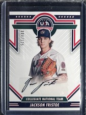 Fristoe, Jackson - 2022 USA Baseball Stars & Stripes - Autograph - 4/125 - INV