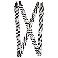 `Suspenders - 1.0`` - Metal Skull Black/White` (Us Import) ACC NEU