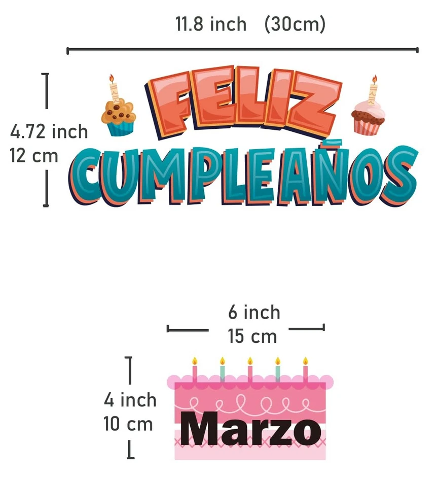 Spanish Happy Birthday Bulletin Board Set Classroom Decorations | Feliz Cumpl... - Image 4 of 4