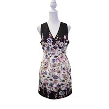 White House Black Market Floral Scuba Fit & Flare Dress Size 4