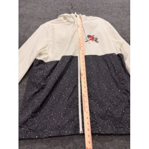 Mens Jordan Jumpman Nike Air Speckled Windbreaker Jacket White Black 1985 Medium image 4