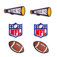 NFL Minnesota Vikings Football Team For Shoes Shoe Charms - 6 pieces
