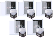 50 BCW 197pt Toploaders New Trading Card Holder Sports Jersey Topload 5MM Thick
