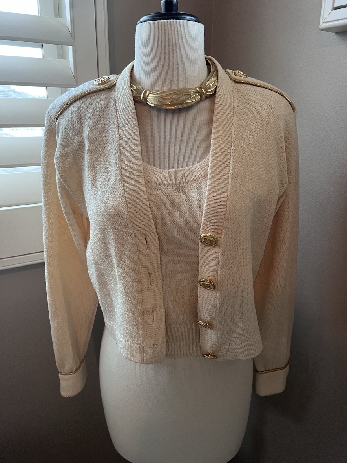 St John Short Jacket & Shell with Epaulettes - si… - image 2