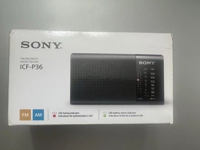 Sony ICF-P36 FM/AM Radio W/LED Indicators & Hand Strap - NEW