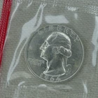 1964-D Washington Quarter US Mint Original Cello 90% Silver BU Uncirculated Coin