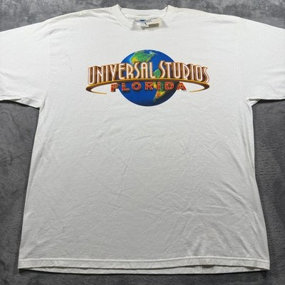 Vintage Universal Studios Florida T-Shirt 2XL White Cotton Crew Neck Graphic