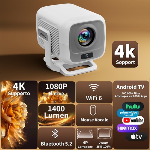 Proiettore Portatile 1080P HD, Mini Proiettore Videoproiettore WiFi 6 Bluetooth - Foto 3 di 7