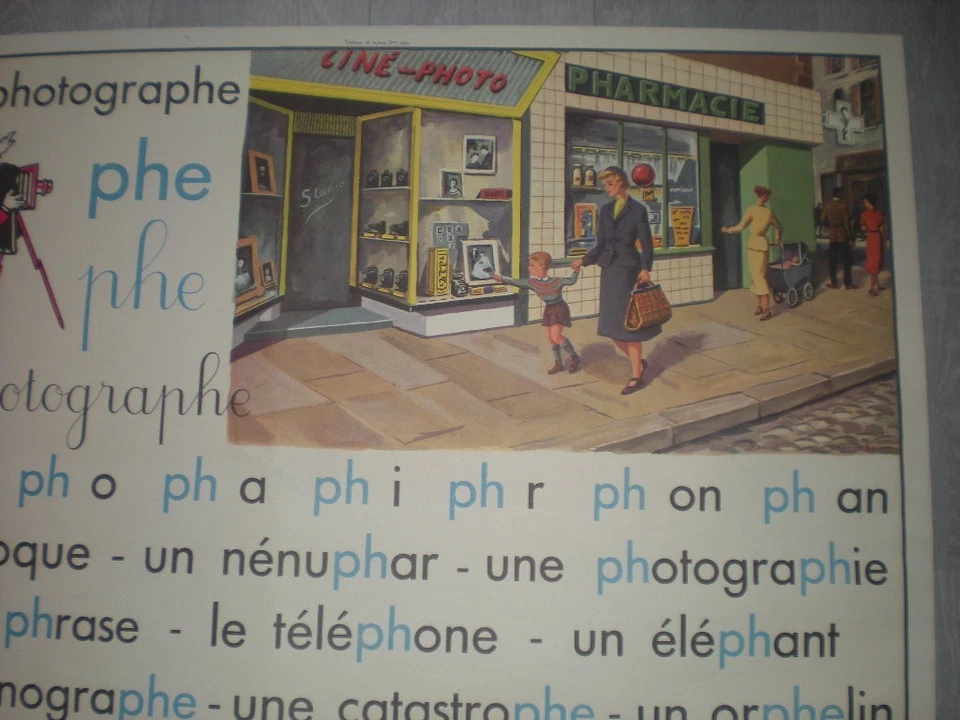 AFFICHE N° 43 N°44 SCOLAIRE POUCET ECUREUIL METHODE LECTURE PHOTOGRAHE OPERATION - Photo 3/4