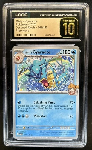 2025 Pokemon Misty's Gyarados Promos Prerelease #049/182 CGC 10 Pristine