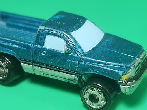 Vintage Micro Machines 1990's Dodge Ram Pickup Truck Blue Metalflake Rare Galoob - Picture 5 of 13