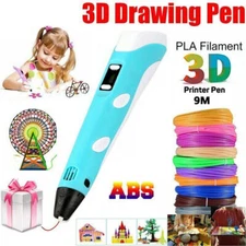 3D Printing Pen Set 3D Drawing Pen with Led Display 12 Color Filament Kid GiftS