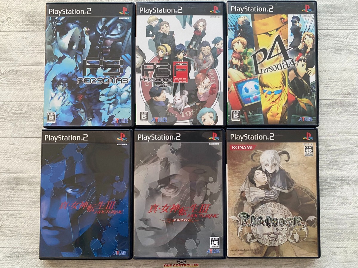 SONY PS2 Persona 3 4 & Fes Append & Shin Megami Tensei Ⅲ
