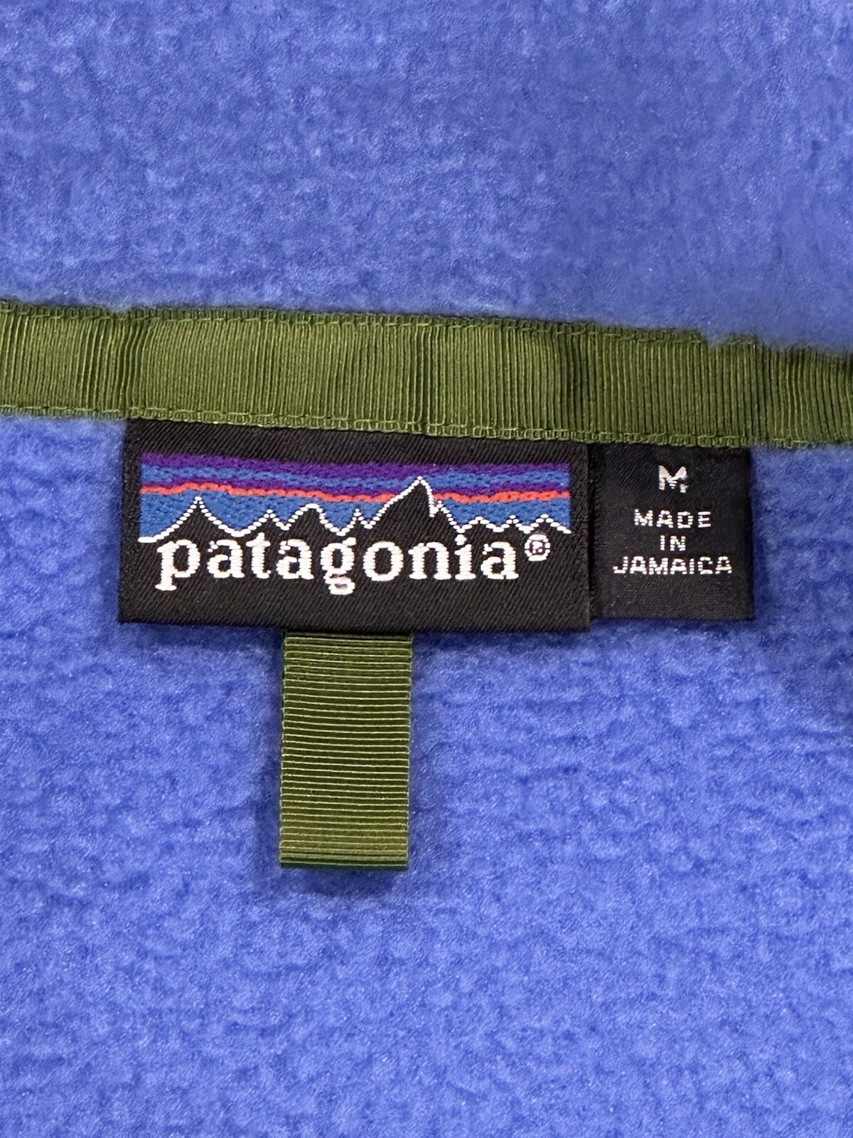 Vintage RARE 1991 Patagonia Synchilla Snap T Fleece Pullover Blue MEDIUM M 90’s image 7