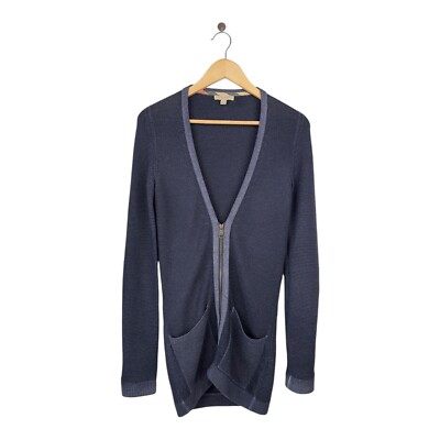 BURBERRY BRIT Wool Zip Sweater Long Cardigan