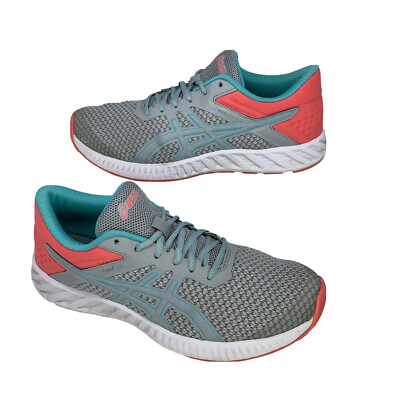 ASICS FuzeX Womens Size 11 Running Walking Gym Training Shoes  Gray/Pink/Black - Main Image
