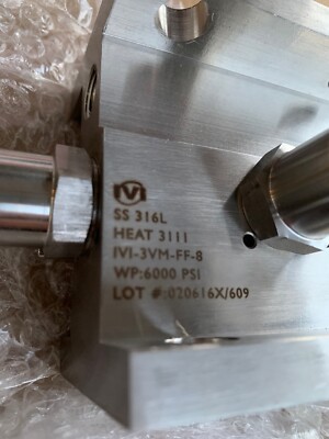 IVI 5-Way Manifold Stainless Steel 316L - 6000 PSI High-Pressure Valve (IVI-5VM-PF-8)