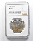 1964 Kennedy Half Dollar MS65 NGC Beautifully Toned *8601